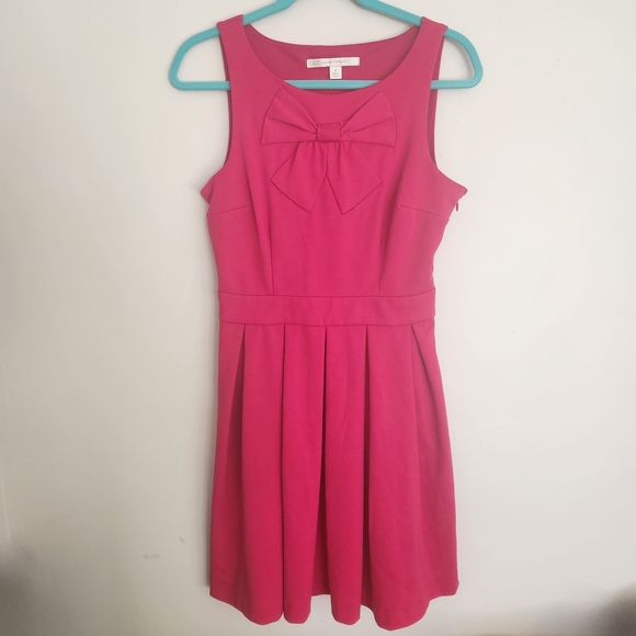 LC Lauren Conrad Pink Bow Fit and Flare Dress (with Pockets!), size 6 - Picture 2 of 9